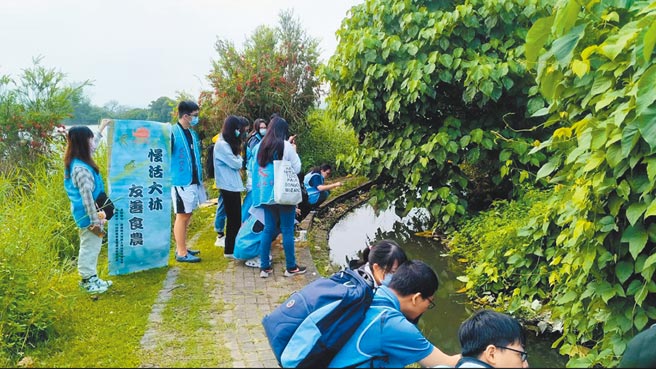 嘉县上林社区发展协会及农友致力于诸罗树蛙保育，营造友善栖息地。（嘉义林管处提供／张亦惠嘉县传真）