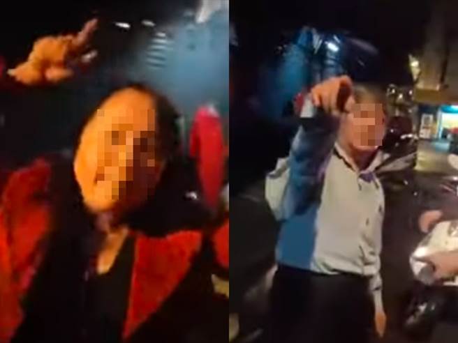 台中一名外送员日前在街上遇到酒醉的一对男女，对方女子吆喝他帮忙送PIZZA遭婉拒后，竟当街大喊「你强奸我、你侮辱我」数十次，一旁的友人也出手攻击。（图／翻摄自脸书「爆料公社」）
