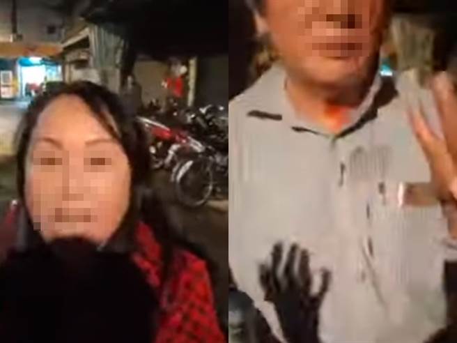 台中一名外送员日前在街上遇到酒醉的一对男女，对方女子吆喝他帮忙送PIZZA遭婉拒后，竟当街大喊「你强奸我、你侮辱我」数十次，一旁的友人也出手攻击。（图／翻摄自脸书「爆料公社」）