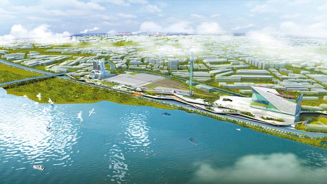 芦洲进入大开发时代，新北市长侯友宜要求城乡局全面检讨调整容积率，促进地方发展。图为芦洲银河湾计画示意图。（新北市农业局提供／叶德正新北传真）