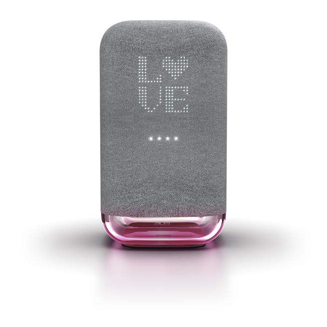 宏碁的智能音箱Acer Halo，拥有独特的LED萤幕显像。（宏碁提供）