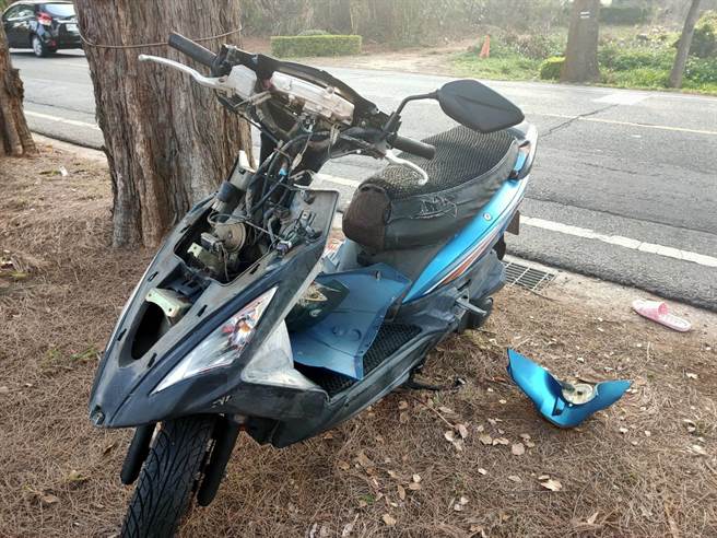 肇事機車受損，原因由警方調查處理中。（警方提供）