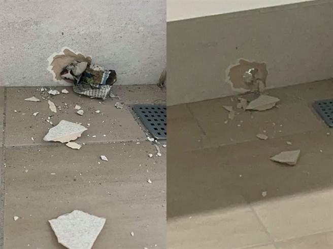 一名網友控訴，他的鄰居家中要開水電行，日前對方在家自行施工裝修時，竟不慎打穿牆壁，直接在他家鑿出一個大洞。（圖／翻攝自臉書「爆怨公社」）