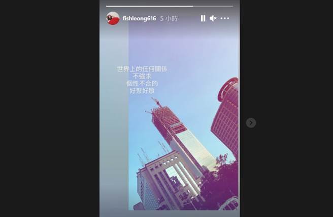 梁静茹今日PO出感伤文章，引来外界揣测。(取自梁静茹IG)