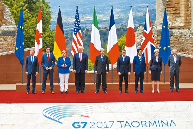 图为2017年5月在义大利举行的七国集团G7峰会开幕。（新华社）