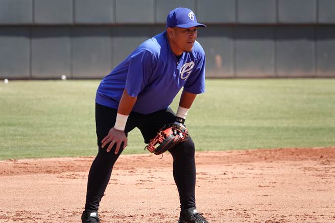 富邦悍将内野手蒋智贤。（毛琬婷摄）