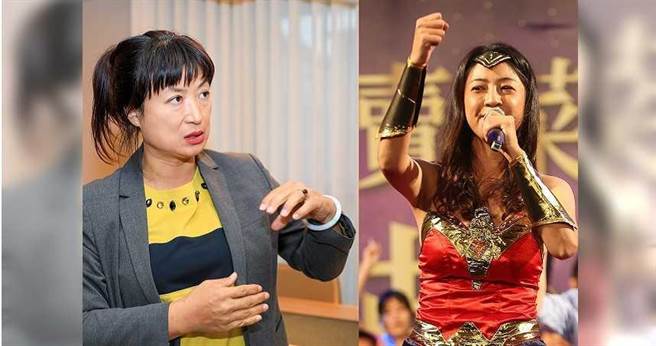 行政院中部办公室执行长蔡培慧（左，马景平摄）挟着府院资源积极布桩南投，让以「神力女超人」形象享有全国知名度的许淑华（右，报系资料照）备战南投首长选战更勤奋。（图／合成照）