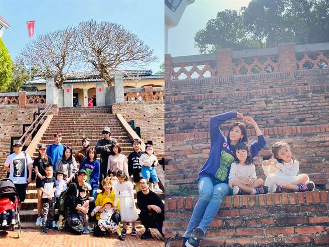 贾静雯揪5个明星家庭到台南玩，总共有21人。（图／FB@贾静雯）