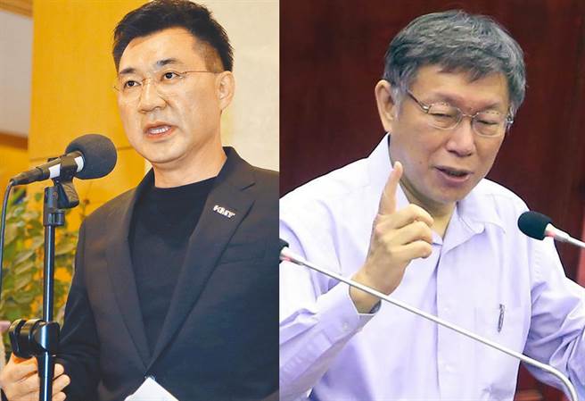 国民党主席江启臣（左）与台北市长柯文哲，将在「愿景台湾2030」第二场论坛首度同台。（合成图／资料照）