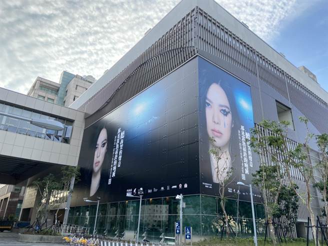 台中捷運綠線第一波站體廣告為歌手阿妹的公益廣告，吸睛十足。（中捷公司提供／林欣儀台中傳真）