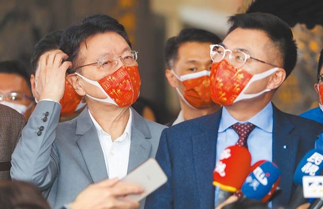 中广董事长赵少康、国民党现任主席江启臣。(本报系资料照)