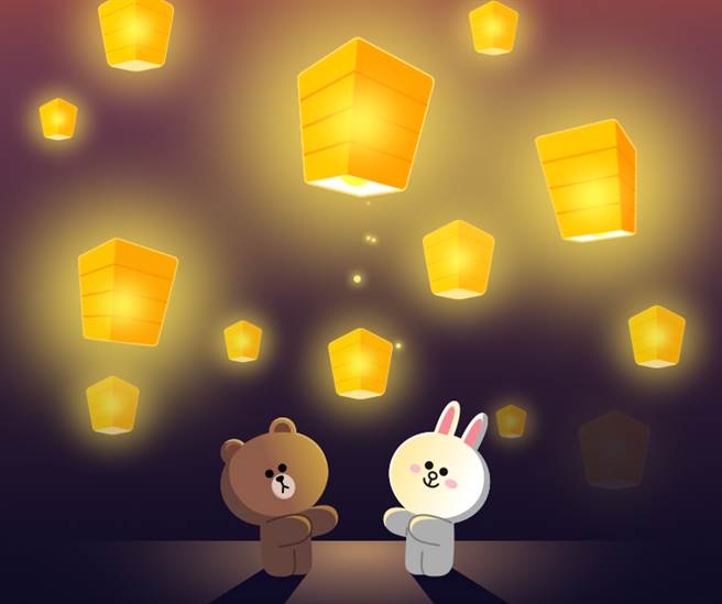 LINE推出元宵特效，全球只有台湾用户才有。（翻摄官网）