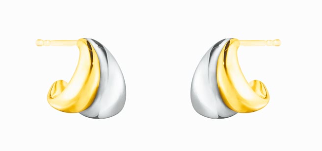 乔治杰生CURVE系列k金纯银耳环，2万2200元。（乔治杰生提供）