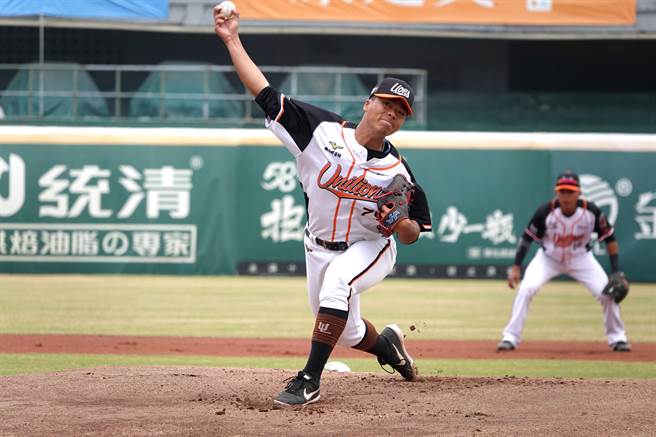 统一狮投手姚杰宏。（毛琬婷摄）