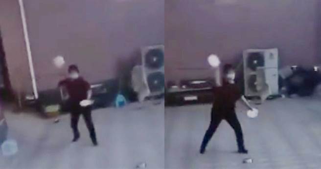 岳母衝女婿家砸碗盘（图片取自微博）