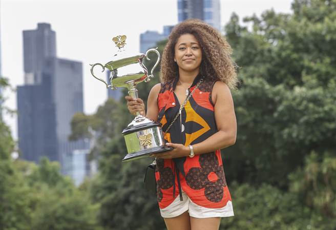 大坂直美拍攝冠軍紀念照的連身短褲要價不菲。（資料照／美聯社）