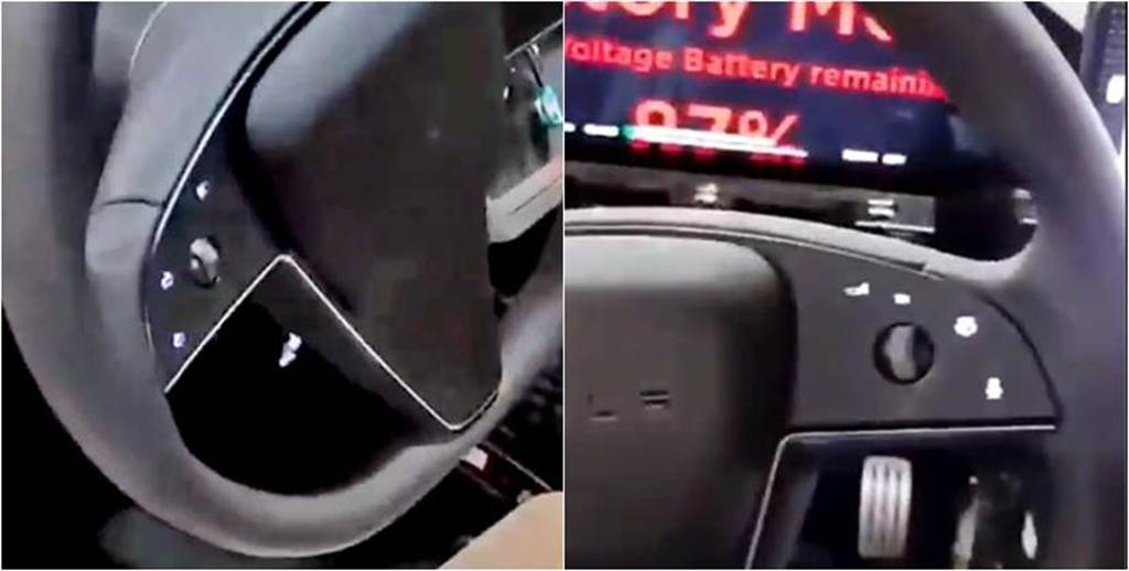 新款 Model S 實車被直擊：多功能方向盤、後座螢幕看光光