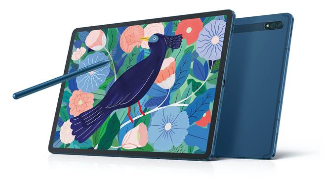 Galaxy Tab S7｜S7+ 丹寧新色「星雾蓝」型格登场。（三星提供／黄慧雯台北传真）
