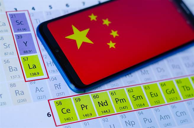 中国大陆是全球最大稀土储藏国，也是最大出口国，占比达市场80%至90%，美国、欧盟都展现出危机意识，印度认为有机可乘。(示意图／达志影像shutterstock)