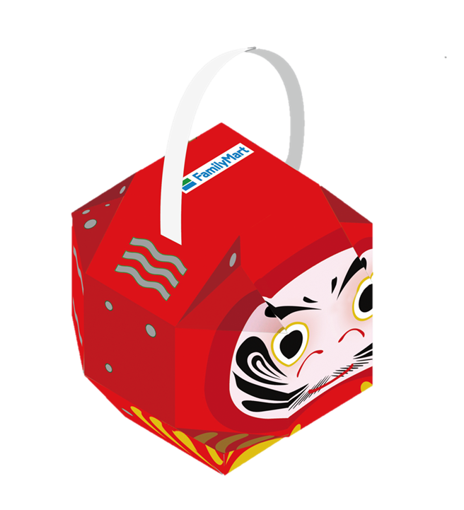 与北港武德宫合作的祈福达摩开运提灯。（全家提供）