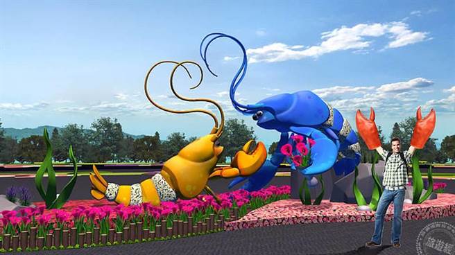 桃园彩色海芋季以「海底生物」为主题(桃园市政府农业局提供)