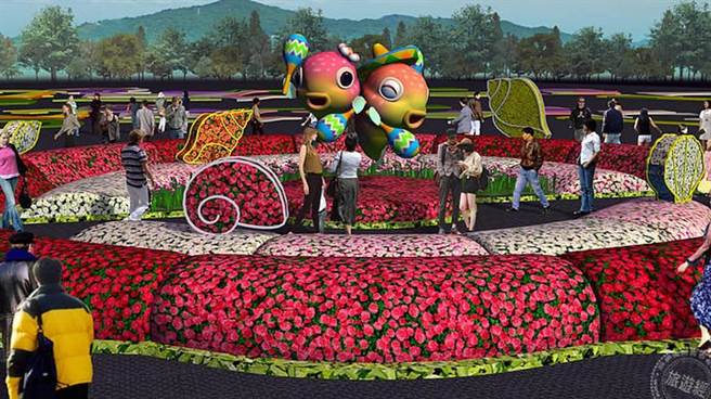 桃园彩色海芋季以「海底生物」为主题(桃园市政府农业局提供)