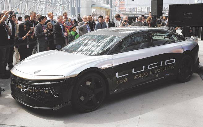 美国新创电动车品牌Lucid Motors。图／路透
