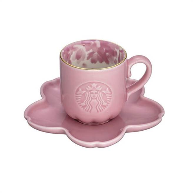 Yahoo奇摩拍卖的星巴克春樱花杯盘组，特价522元。（Yahoo奇摩拍卖提供）