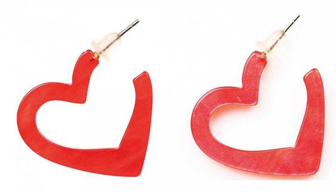 爱心耳环／约200元（图／庄立人摄）
