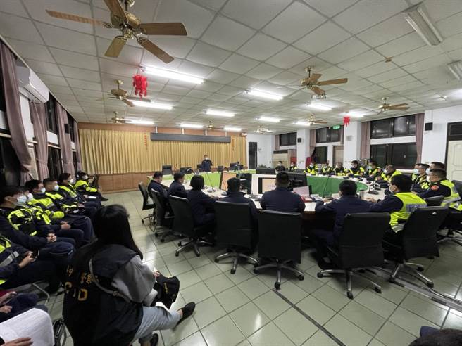 大甲警分局配合台中市警察局执行「安城专案」。（大甲警分局提供／陈淑娥台中传真）