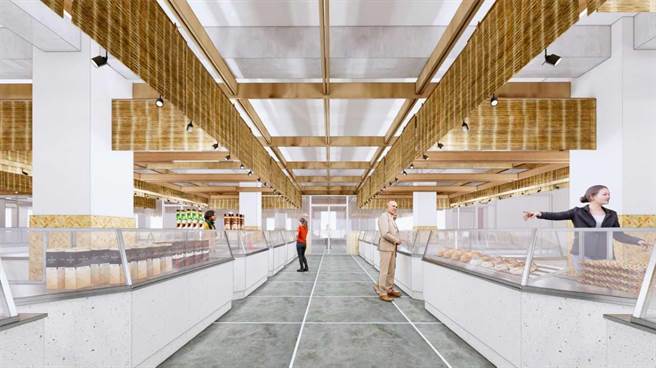 五股公有市場完工模擬圖。（新北市市場處提供／許哲瑗新北傳真）