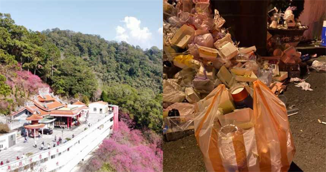 赏樱秘境堆满尿布，垃圾多到炸开，地主被惹毛怒喊明年封山。（图／翻摄自爆料公社）