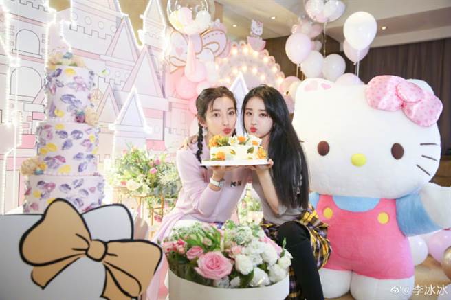 李冰冰昨（27日）迎接48岁生日，赵丽颖还特地为李冰冰庆生。（图／取材自李冰冰微博）