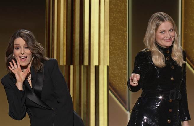 第78屆金球獎由蒂娜費(左)、艾咪波勒擔任主持人。（美聯社）