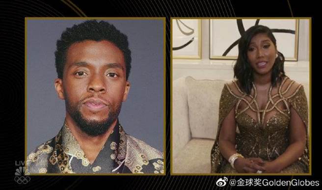 已故「黑豹」查德維克博斯曼封帝。（摘自微博）