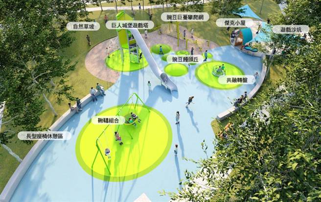 高铁公7公园基本设计示意图。（新竹县政府提供／罗浚滨新竹传真）