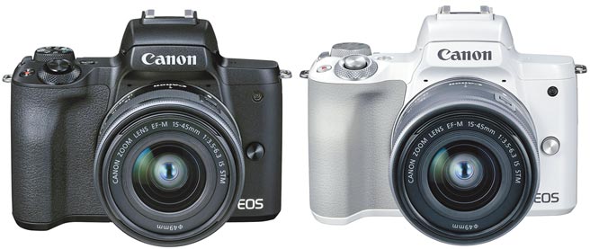 Canon EOS M50 Mark II，共神秘黑及典雅白2色，单机身1万7900元。（Canon提供）