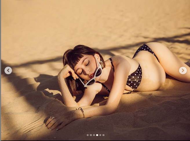 模特儿出身的MEI MEI，就算怀孕依旧身形纤细，好身材相当不科学。（图／取材自MEI MEI Instagram）