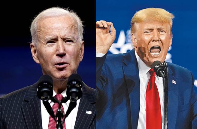 美国总统拜登（左）、美国前总统川普。（合成图／美联社资料照）