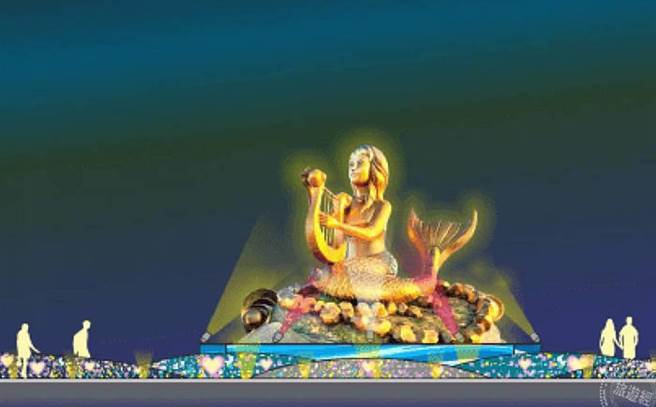 「美人鱼」将成吉贝地标亮点。（澎湖旅游处提供）