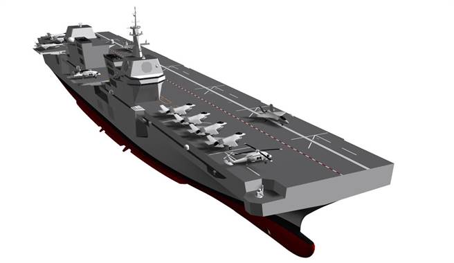 南韓海軍新航母示意圖。（南韓海軍）