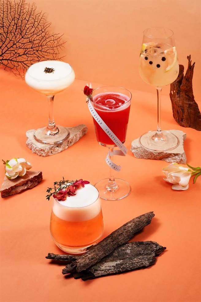 （台北W饭店 WOOBAR携手顶级保养品牌香缇卡打造「FLORAL LADY花漾女人」主题调饮。图／台北W饭店提供）
