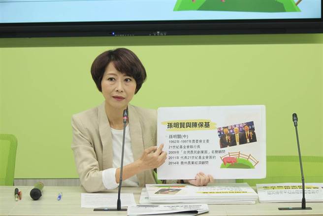 绿委陈亭妃今日记者会。(吴家豪摄)