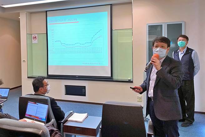 華紙4日召開法說會，由纖維材料事業群總經理發言人陳瑞和(右2)、代理發言人林冠均(右1)說明營運概況及展望策略。（記者林資傑攝）