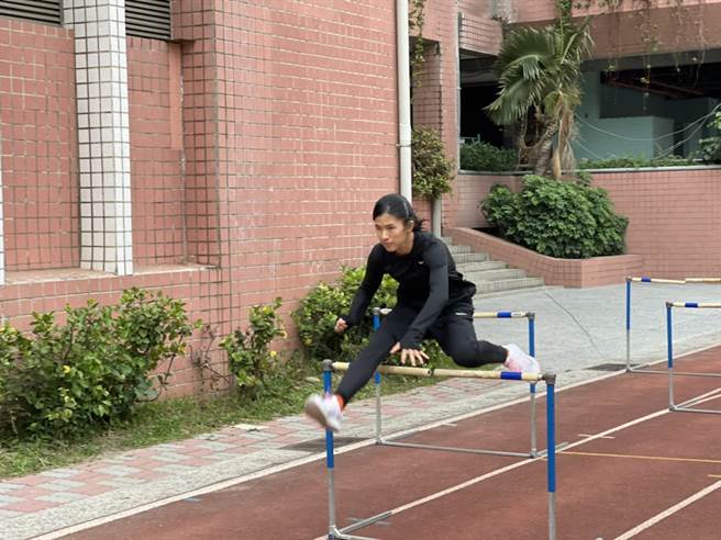 台中田徑好手許樂備戰110全國運。（台中市政府提供／陳世宗台中傳真）