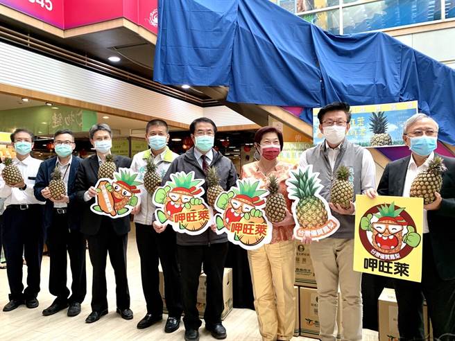 台灣鳳梨銷陸受阻，重創台灣鳳梨農，具有高消費力的南部科學園區4日宣布，已接洽園區內多家廠商，認購接近2500箱共1萬8000公斤的鳳梨，力挺在地農民。（李宜杰攝）