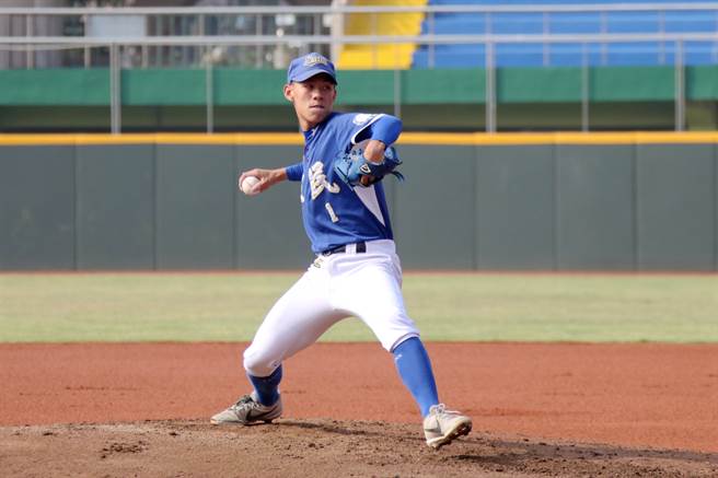 三民季军战先发投手戴毓宽8局仅失1分。（学生棒联提供）