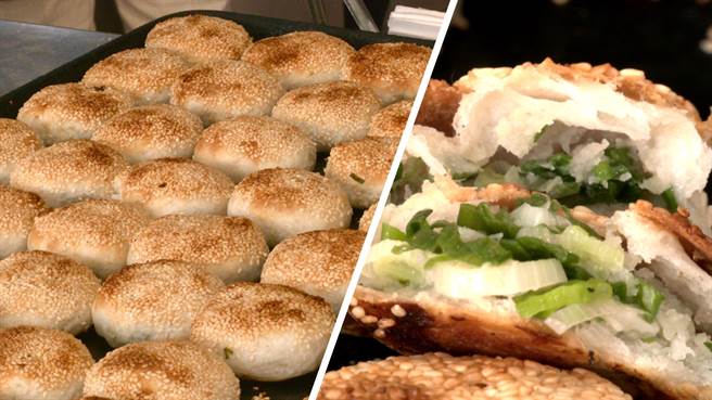 蟹壳黄是来自大陆江浙一代的地方小吃，圆圆的外型加上烘烤后呈现金黄色泽，看起来就像煮熟螃蟹壳，因此被称为蟹壳黄。(摄影/吴振煌)