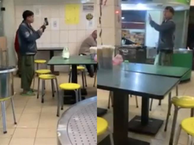 新北市中和某自助餐店日前来了1名自称有疾病、来讨免费餐的年轻人，该年轻人遭拒绝后，竟开始在店内大闹乱叫。（图／翻摄自脸书爆料公社）