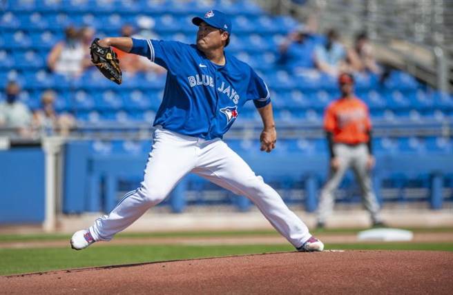 蓝鸟队柳贤振先发。（美联社）